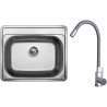 Set Sinks N115 (dřez Comfort 600 V 0,6 mm, matný + baterie Elasta Nerez/Šedá) Set Sinks N115 (dřez Comfort 600 V 0,6 mm, matný + baterie Elasta Nerez/Šedá)