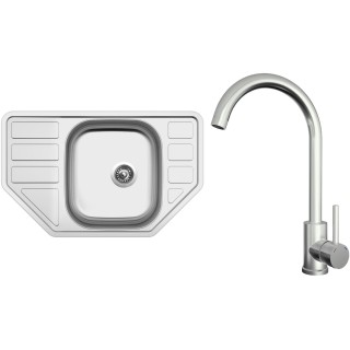 Set Sinks N156 (dřez Corno 770 0,6 mm, matný + baterie Arco Celonerezová)