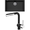 Set Sinks G265N6 (dřez Cube 690U Nanoblack N6 + baterie Mix 3 P Nanoblack N6) Set Sinks G265N6 (dřez Cube 690U Nanoblack N6 + baterie Mix 3 P Nanoblack N6)