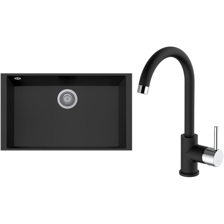 Set Sinks G264N6 (dřez Cube 690U Nanoblack N6 + baterie Mix 35 Nanoblack N6) Set Sinks G264N6 (dřez Cube 690U Nanoblack N6 + baterie Mix 35 Nanoblack N6)