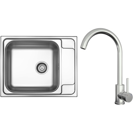Set Sinks N128 (dřez Grand 630 V 0,7mm, matný + baterie Arco Celonerezová) Set Sinks N128 (dřez Grand 630 V 0,7mm, matný + baterie Arco Celonerezová)