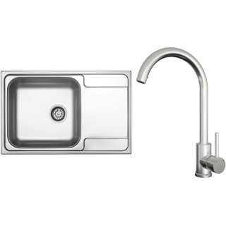 Set Sinks N138 (dřez Grand 790 V 0,7mm, matný + baterie Arco Celonerezová)