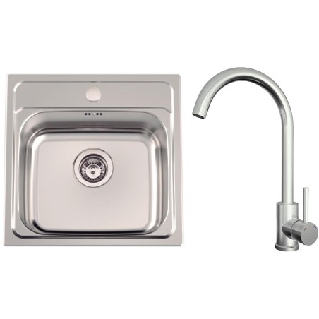 Set Sinks N114 (dřez Manaus 480 V 0,7 mm, matný + baterie Arco Celonerezová) Set Sinks N114 (dřez Manaus 480 V 0,7 mm, matný + baterie Arco Celonerezová)