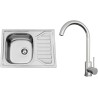 Set Sinks N126 (dřez Okio 650 V 0,6 mm matný + baterie Arco Celonerezová) Set Sinks N126 (dřez Okio 650 V 0,6 mm matný + baterie Arco Celonerezová)
