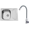 Set Sinks N125 (dřez Okio 650 V 0,6 mm matný + baterie Elasta Nerez/Šedá) Set Sinks N125 (dřez Okio 650 V 0,6 mm matný + baterie Elasta Nerez/Šedá)