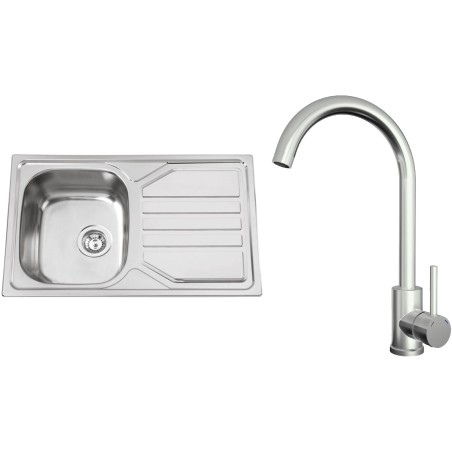 Set Sinks N140 (dřez Okio 800 V 0,7 mm matný + baterie Arco Celonerezová) Set Sinks N140 (dřez Okio 800 V 0,7 mm matný + baterie Arco Celonerezová)