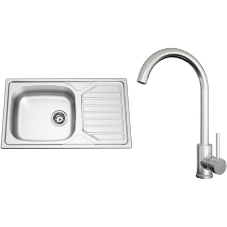 Set Sinks N146 (dřez Okio 860 XXL V 0,6 mm, matný + baterie Arco Celonerezová) Set Sinks N146 (dřez Okio 860 XXL V 0,6 mm, matný + baterie Arco Celonerezová)