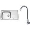 Set Sinks N145 (dřez Okio 860 XXL V 0,6 mm, matný + baterie Elasta Nerez/Šedá) Set Sinks N145 (dřez Okio 860 XXL V 0,6 mm, matný + baterie Elasta Nerez/Šedá)