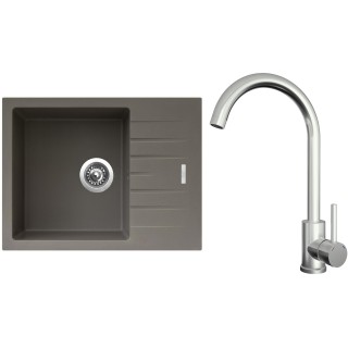 Set Sinks G24654 (dřez Perfecto 650 Truffle 54 + baterie Arco Celonerezová)