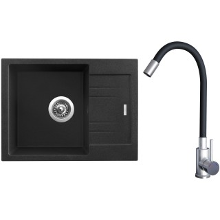 Set Sinks G20230 (dřez Rapid 580 Granblack 30 + baterie Elasta Nerez/Černá)