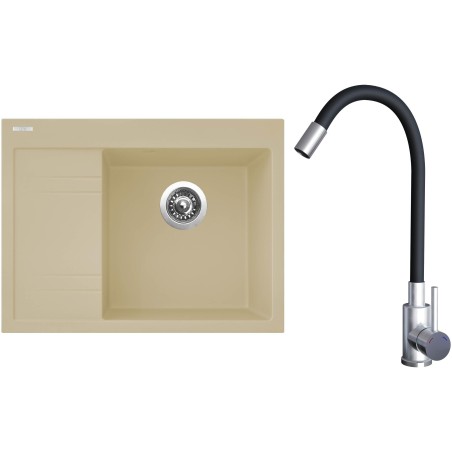 Set Sinks G20550 (dřez Rim 650 P Sahara 50 pravý + baterie Elasta Nerez/Černá) Set Sinks G20550 (dřez Rim 650 P Sahara 50 pravý + baterie Elasta Nerez/Černá)
