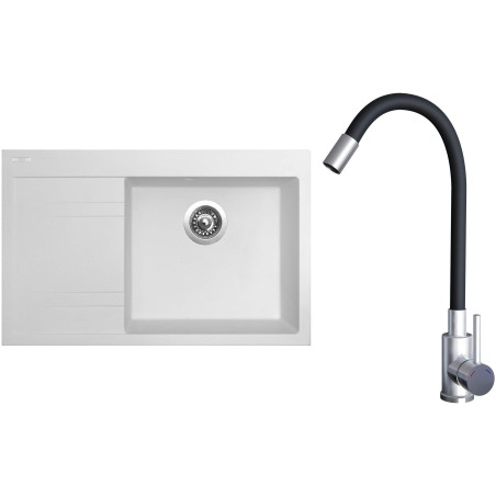 Set Sinks G20928 (dřez Rim 780 P Milk 28 pravý + baterie Elasta Nerez/Černá) Set Sinks G20928 (dřez Rim 780 P Milk 28 pravý + baterie Elasta Nerez/Černá)