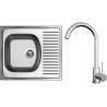 Set Sinks N122 (dřez Short 580 V 0,5 mm, matný + baterie Arco Celonerezová) Set Sinks N122 (dřez Short 580 V 0,5 mm, matný + baterie Arco Celonerezová)