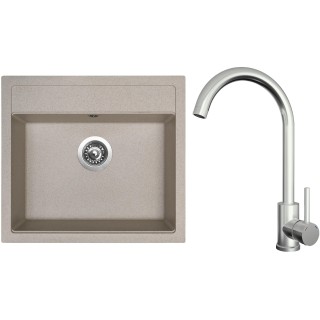 Set Sinks G24029 (dřez Solo 560 Avena 29 + baterie Arco Celonerezová)