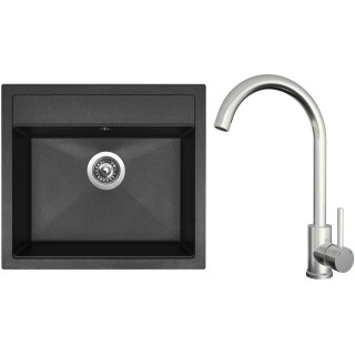 Set Sinks G24030 (dřez Solo 560 Granblack 30 + baterie Arco Celonerezová)