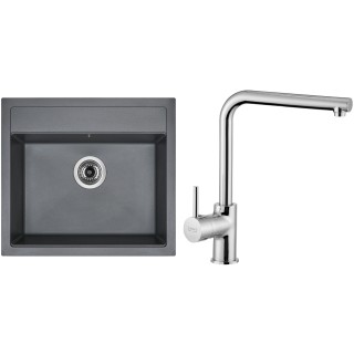 Set Sinks G23872 (dřez Solo 560 Titanium 72 + baterie Elka Chrom - lesklý)