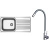 Set Sinks N149 (dřez Star 1000 XXL V 0,7mm, matný + baterie Elasta Nerez/Šedá) Set Sinks N149 (dřez Star 1000 XXL V 0,7mm, matný + baterie Elasta Nerez/Šedá)