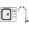 Set Sinks N124 (dřez Star 580 V 0,6 mm, matný + baterie Arco Celonerezová) Set Sinks N124 (dřez Star 580 V 0,6 mm, matný + baterie Arco Celonerezová)