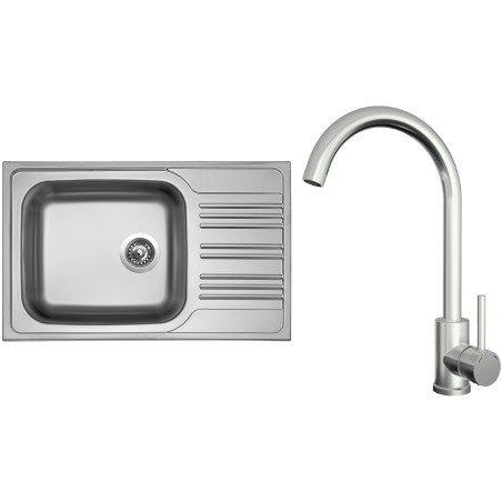 Set Sinks N136 (dřez Star 780 XXL 0,7 mm, matný + baterie Arco Celonerezová) Set Sinks N136 (dřez Star 780 XXL 0,7 mm, matný + baterie Arco Celonerezová)