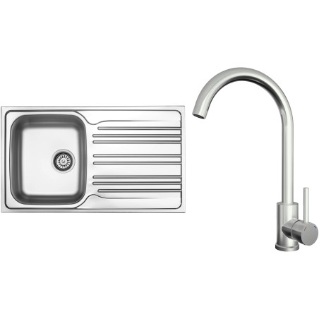 Set Sinks N144 (dřez Star 860 V 0,6mm, matný + baterie Arco Celonerezová) Set Sinks N144 (dřez Star 860 V 0,6mm, matný + baterie Arco Celonerezová)