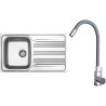Set Sinks N143 (dřez Star 860 V 0,6mm, matný + baterie Elasta Nerez/Šedá) Set Sinks N143 (dřez Star 860 V 0,6mm, matný + baterie Elasta Nerez/Šedá)