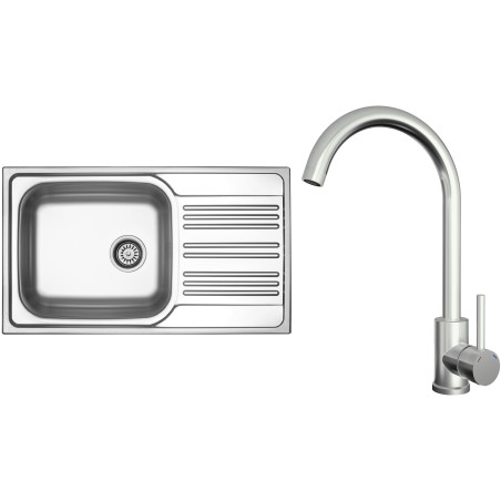 Set Sinks N148 (dřez Star 860 XXL V 0,7mm, matný + baterie Arco Celonerezová) Set Sinks N148 (dřez Star 860 XXL V 0,7mm, matný + baterie Arco Celonerezová)