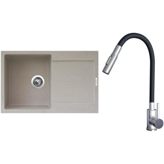 Set Sinks G25329 (dřez Ultima 790 Avena 29 + baterie Elasta S Nerez/Černá)