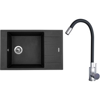 Set Sinks G21030 (dřez Vario 780 Granblack 30 + baterie Elasta Nerez/Černá)