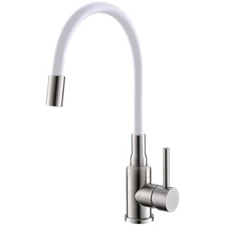 Kuchyňská baterie Alveus Mintas Bílá/Kartáčovaná ocel