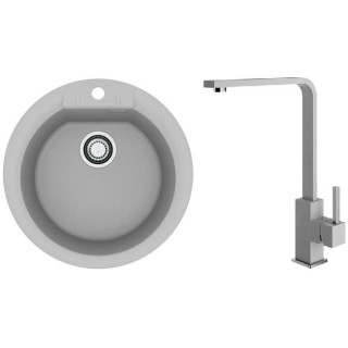 Set Alveus (dřez Cadit 100 Beton 81 + baterie Afra Beton 81)