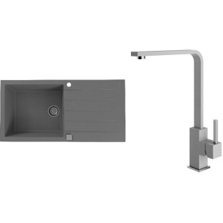 Set Alveus (dřez Cadit 50 Beton 81 + baterie Afra Beton 81)