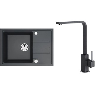 Set Alveus (dřez Intermezzo 40 Black 91 + baterie Afra Black 91)