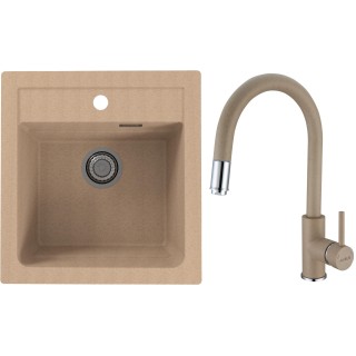 Set Alveus (dřez Atrox 20 Beige 55 + baterie Delos Beige 55)