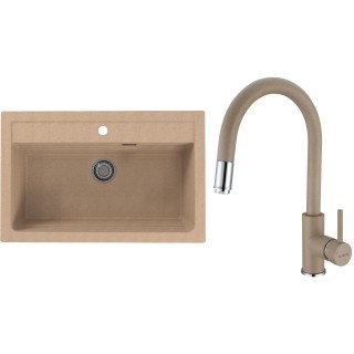 Set Alveus (dřez Atrox 40 Beige 55 + baterie Delos Beige 55)