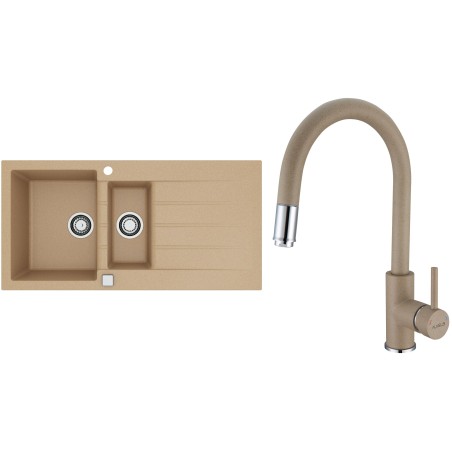 Set Alveus (dřez Cadit 80 Beige 55 + baterie Delos Beige 55) Set Alveus (dřez Cadit 80 Beige 55 + baterie Delos Beige 55)