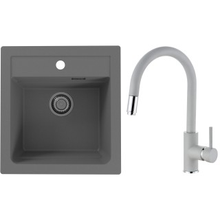 Set Alveus (dřez Atrox 20 Beton 81 + baterie Delos Beton 81)