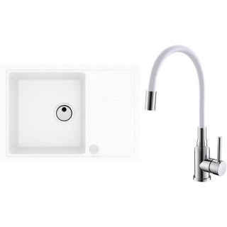 Set Alveus (dřez Intermezzo 40 White 11 + baterie Mintas Bílá/Chrom)