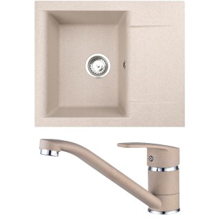 Set Alveus (dřez Gem 20 Beige 55 + baterie Nina Beige 55)