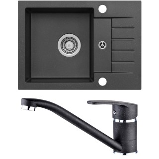 Set Alveus (dřez Niro 30 Black 91 + baterie Nina Black 91)