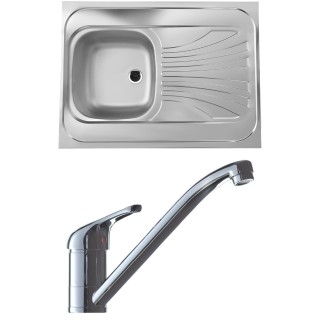 Set Alveus (dřez Classic 30 Uni Natur, bez lemu, otočný + baterie Riviera X Chrom)