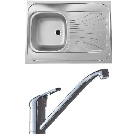 Set Alveus (dřez Classic 30 Uni Natur, bez lemu, otočný + baterie Riviera X Chrom)