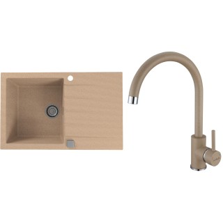 Set Alveus (dřez Cadit 20 Beige 55 + baterie Roxa Beige 55)