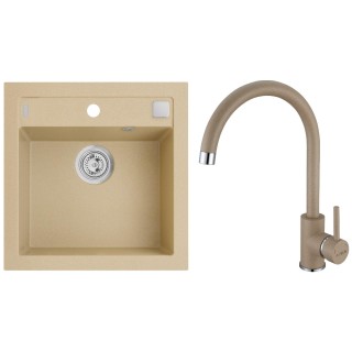 Set Alveus (dřez Formic 20 Beige 55 + baterie Roxa Beige 55)