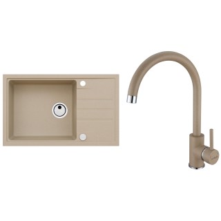 Set Alveus (dřez Intermezzo 130 Beige 55 + baterie Roxa Beige 55)