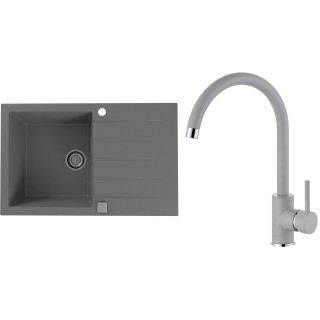 Set Alveus (dřez Cadit 20 Beton 81 + baterie Roxa Beton 81)