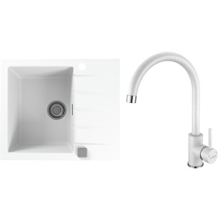 Set Alveus (dřez Cadit 10 White 11 + baterie Roxa White 11)