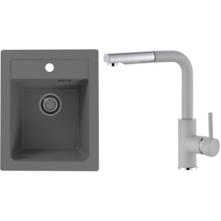 Set Alveus (dřez Atrox 10 Beton 81 + baterie Siros Beton 81)