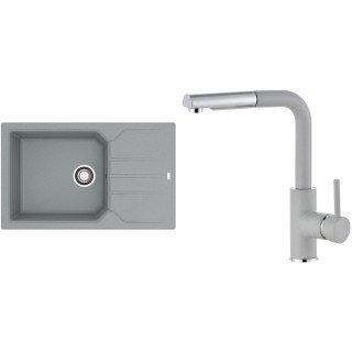 Set Alveus (dřez Record 40 Beton 81 + baterie Siros Beton 81)