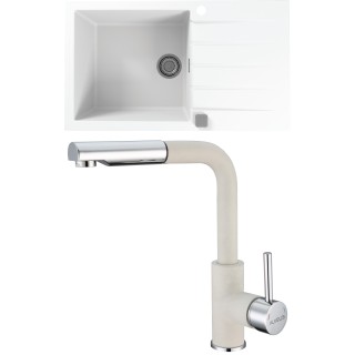 Set Alveus (dřez Cadit 40 White 11 + baterie Siros White 11)