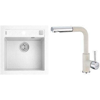 Set Alveus (dřez Formic 20 White 11 + baterie Siros White 11)